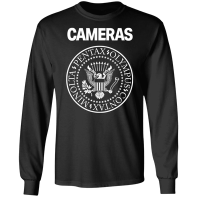 Film Cameras Ramones Tribute Long Sleeve Cotton T-Shirt - Shoot Film Co.