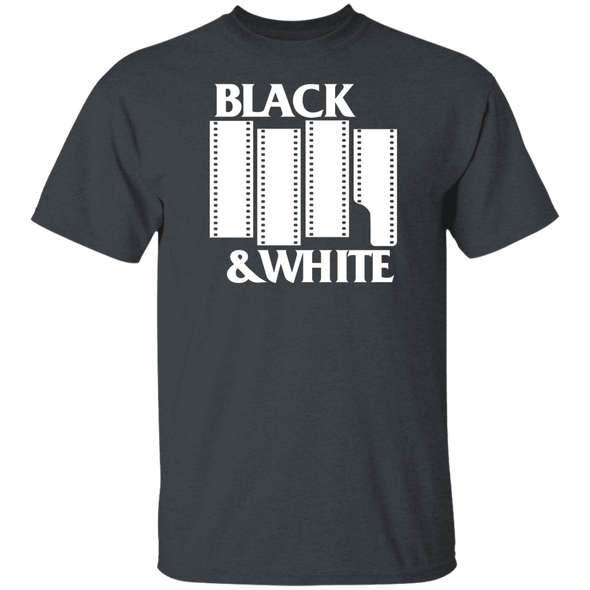 Black & White Flag DARK Short Sleeve Cotton T-Shirt - Shoot Film Co.