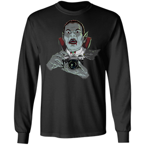 Vampire with SLR 35mm Film Camera Long Sleeve T-Shirt - Shoot Film Co.