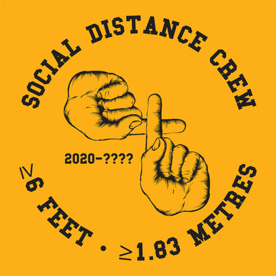 Social Distance Crew Cotton T-Shirt - 100% Proceeds to California Association of Food Banks