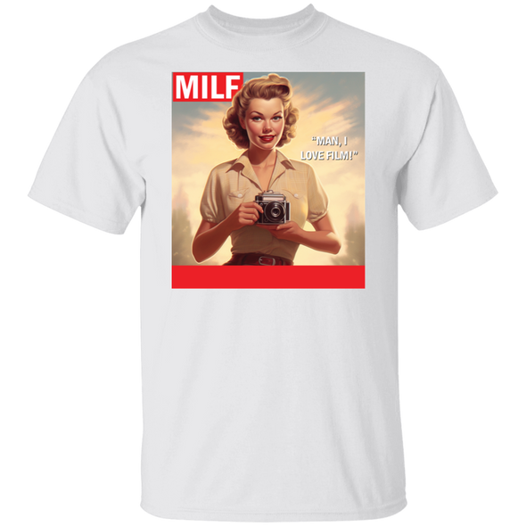 Man, I Love Film MILF Short Sleeve Cotton T-Shirt