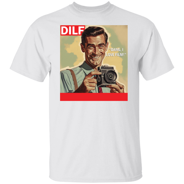 Dang I Love Film DILF Short Sleeve Cotton T-Shirt