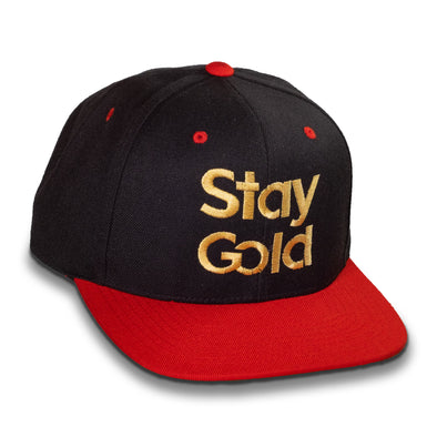 Stay Gold Cap - Flat Bill, High Profile, Snapaback Hat - Shoot Film Co.