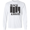Black and White Black Flag Tribute Long Sleeve Cotton T-Shirt - Shoot Film Co.
