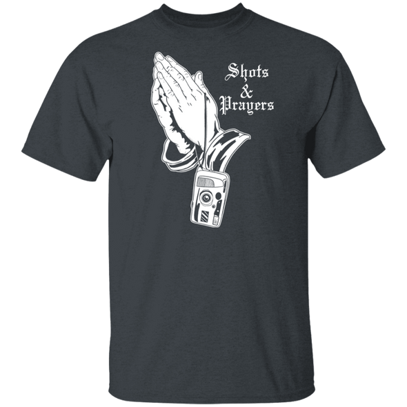 Shots and Prayers Dark Standard Quality Short Sleeve T-Shirt - Shoot Film Co.
