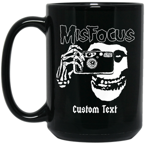 Misfocus "Misfits" Parody Personalized 15 Oz. Black Ceramic Mug - Shoot Film Co.
