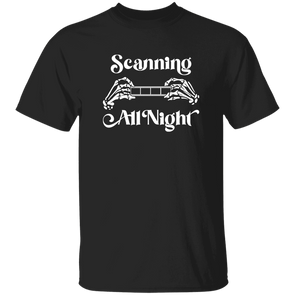 Scanning All Night 35mm Film Skeleton Hands Short Sleeve T-Shirt 5.3 oz. T-Shirt