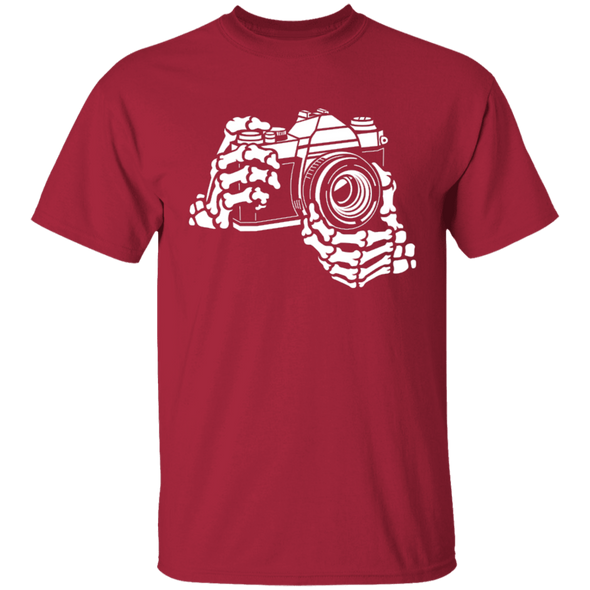 Skeleton Hands 35mm SLR Film Camera T-Shirt - Shoot Film Co.