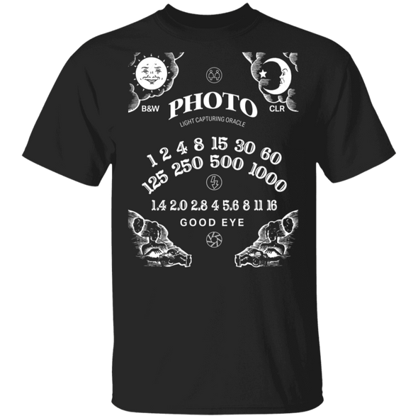Light Capturing Oracle Ouija Board Front Print Short Sleeve T-Shirt - Shoot Film Co.