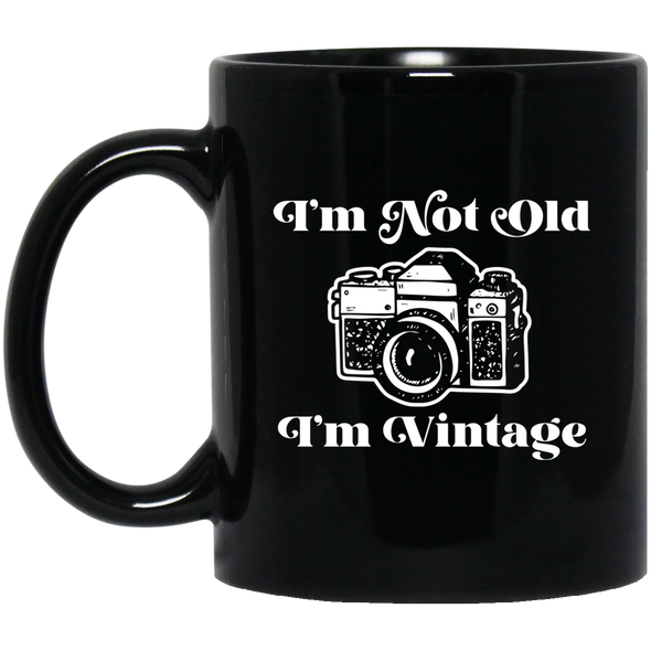 I'm Not Old, I'm Vintage Photographer's 11 oz. Black Mug - Shoot Film Co.