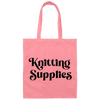 Knitting Supplies Cotton Canvas Tote Bag - Shoot Film Co.