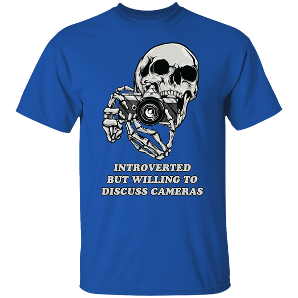 Introverted But Willing to Discuss Cameras Short Sleeve T-Shirt - Shoot Film Co.