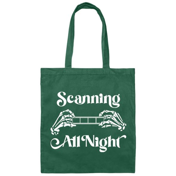 Scanning All Night Cotton Canvas Tote Bag