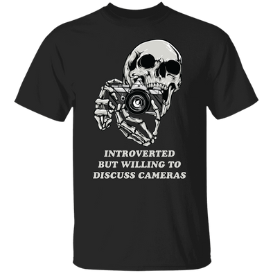 Introverted But Willing to Discuss Cameras Short Sleeve T-Shirt - Shoot Film Co.