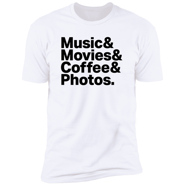 Music & Movies & Coffee & Photos Premium Short Sleeve T-Shirt - Shoot Film Co.