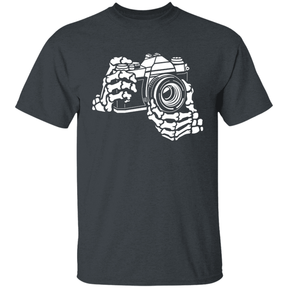 Skeleton Hands 35mm SLR Film Camera T-Shirt - Shoot Film Co.