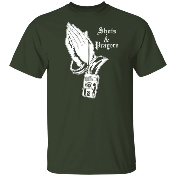 Shots and Prayers Dark Standard Quality Short Sleeve T-Shirt - Shoot Film Co.