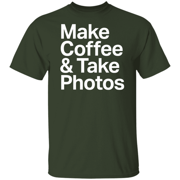 Make Coffee & Take Photos Standard Quality Short Sleeve T-Shirt - Shoot Film Co.