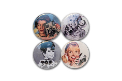 Golden Age Cam Glam 1-Inch Button Set - Shoot Film Co.