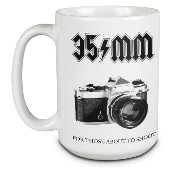 35mm For Those About to Shoot ACDC Parody Mug - Shoot Film Co.